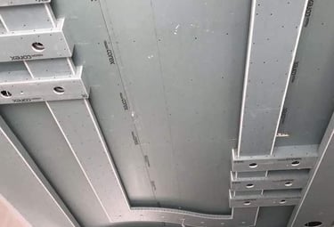 Drywall ceiling framing and installation in progress by Garnet Painting & Remodeling GA