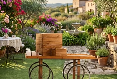wooden food  cart rental