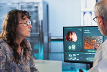 Receiving news of cancer diagnosis