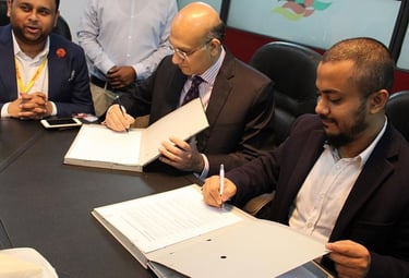 Ashoka Country Director Abdullah Rubaet Chowdhury sign MoU to launch Wellbeing Capital