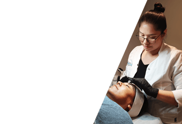 a woman getting a facial lift