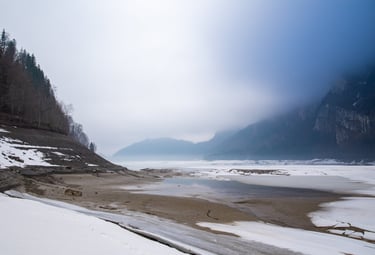 Landscape in Switzerland Klontalersee