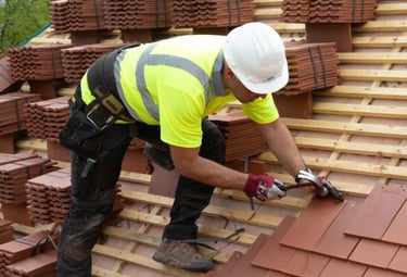 Pinning new tiles to roof replacement