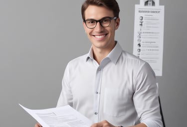 Technicien énergie qui consulte des documents