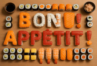 Plateau de sushis pour le journée internationale du sushi.
