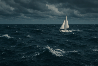 L'océan avec un bateau dessus - Journée mondiale des océans