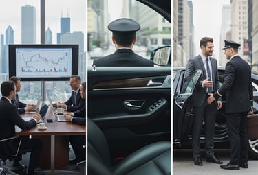“Professional chauffeur providing Chicago black car service for corporate road shows and business ch