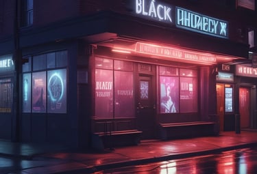 Minimalist storyboard sketches pinned neatly on a bright white wall.