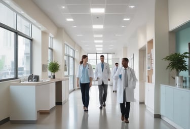 A friendly team member providing practice management advice during a meeting.