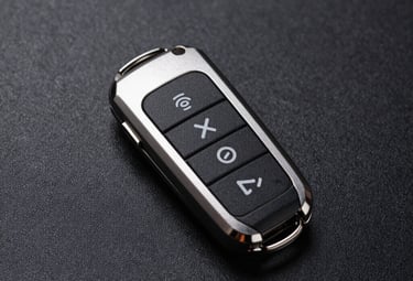 Mobile locksmith van parked outside a home, ready to assist with key fob issues.