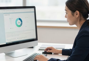 Team collaborating over digital marketing strategy with charts and graphs.