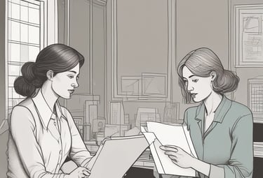 Close-up of hands exchanging international shipping documents and certificates.