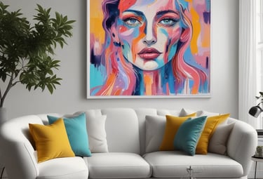 Paveikslai svetainės interjerui virš sofos moderniuose namuose