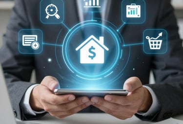 A team collaborating on digital transformation projects with laptops and charts.