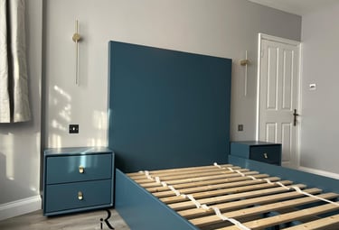 Custom Made Bed & Side Cabinets