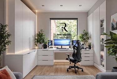 Complete Home Office Renovation with Custom Cabinets & Electrical Installation