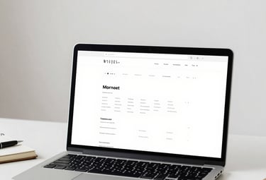 Person planning workflow on paper at a tidy desk.