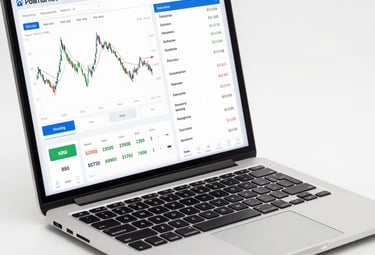 Abstract blockchain network visualization with glowing nodes and connections.