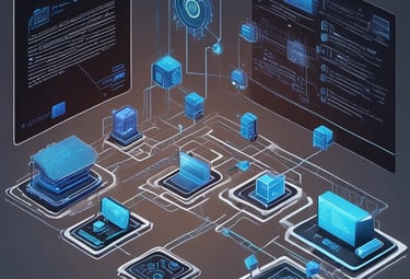 A visual representation of IoT devices interconnected.