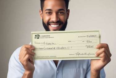 Happy client shaking hands with a Victory Funds Recovery representative.