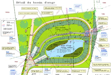 Projet technique - détail d'un bassin d'orage