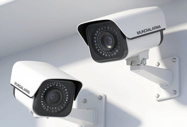 Close-up of a heavy-duty cylinder lock on a sleek black door.