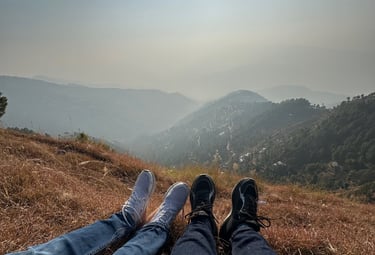 couple on honeymoon tour in mountains of pakistan