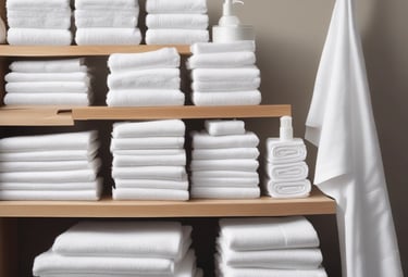 a bunch of white towels and a lot of white towels