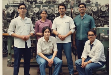 Recruitment specialist discussing candidate fit with plant management team.