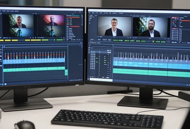 A sleek animated graphic illustrating a brand story in motion.