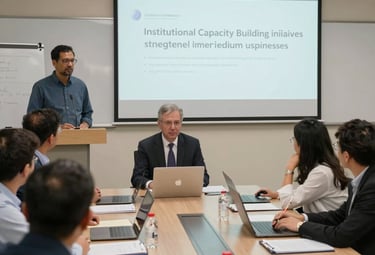 Close-up of hands sketching ideas on a transparent board with network diagrams.