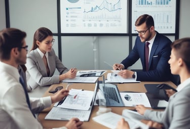 A laptop screen displaying a digital course dashboard with charts and progress bars.