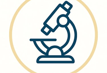 Ikon med mikroskop som representerar Revaliis forskning, evidens och medicinska expertpanel.