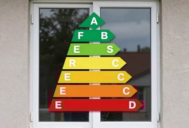 Technician carefully installing an energy-efficient window in a home.