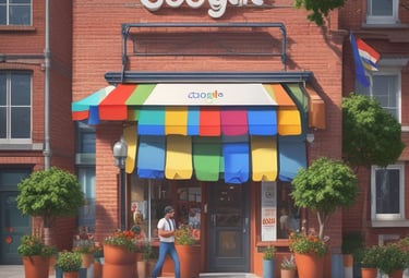 Illustration of a fast, mobile-friendly landing page converting visitors into customers.