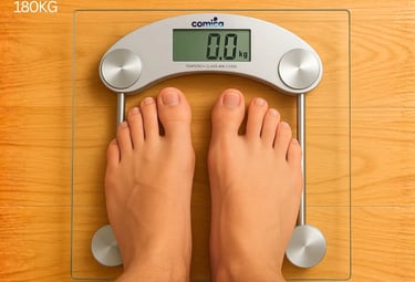 Balança Digital De Vidro Corporal Temperado Até 180 Kg Quadrada Banheiro Portátil Comica