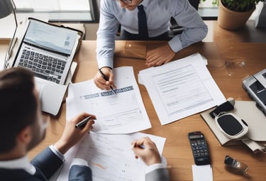 A friendly guide assisting a traveler with virtual and on-the-ground support.