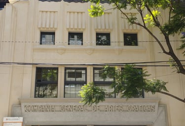 Fachada deco sustentable, ex Imprenta Ferrazini, restaurada por Almapiedra y protegida con nanotecnología Tecnan .