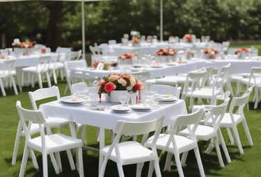 A stylish black and gold event trailer set up for a party gathering.