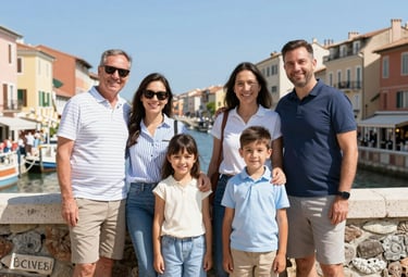 A traveler happily receiving assistance from a Kelana Voyages advisor via phone.