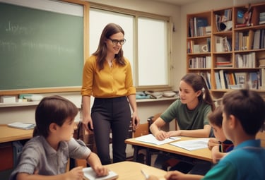 A colorful collage of course topics including art, science, and technology.