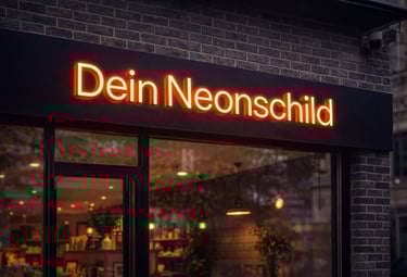 Neonschild Dein Neonschild an Ladenfassade