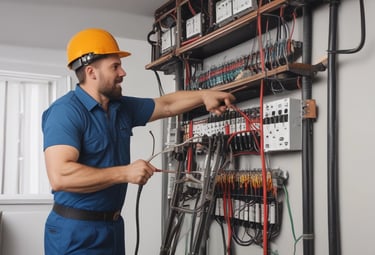 Skilled workers preparing a garden area for landscaping and terrace installation.