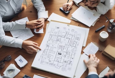 A speaker engaging a diverse audience in a lively business conference.