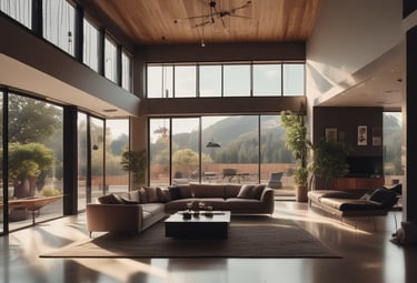 Close-up shot of a professional inspecting a luxury home's details with a tablet.