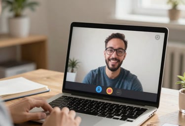 Young adults engaged in a lively group workshop with a psychologist guiding the session.