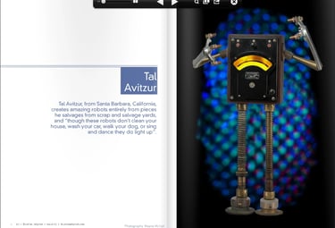Tal Avitzur featured in Blue Fire Jellyfish magazine, pages 42-43.