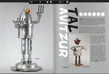 Catapult magazine article on Tal Avitzur, pages 122-123.