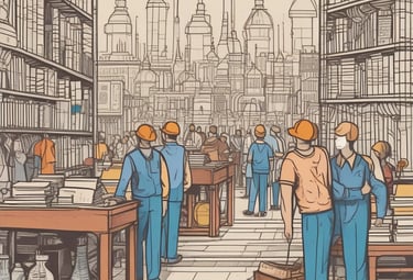 A small business owner analyzing digital market trends on a laptop.