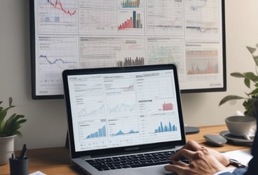Close-up of hands holding a tablet displaying digital accounting tools.